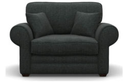 Heart of House Chedworth Tweed Fabric Cuddle Chair -Charcoal